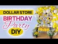 Dollar Store Birthday Party DIY Idea / Easy Balloon Garland Tutorial/Birthday Party Tutorial