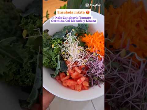 Desayuno de campeones 🌞💪🥰 #alimentossanos #germinados #ensalada #verdurasfrescas #vinagredemanzana