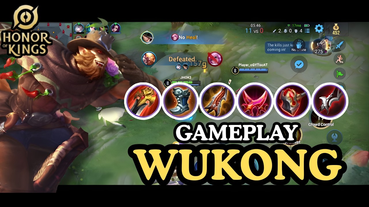 WUKONG IS BACK! 🐒 One Crit = Instant Delete! | Honor of Kings