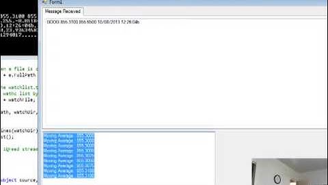 Improved WinForm with live IQFeed market data fed into potential quant trading strategy or model