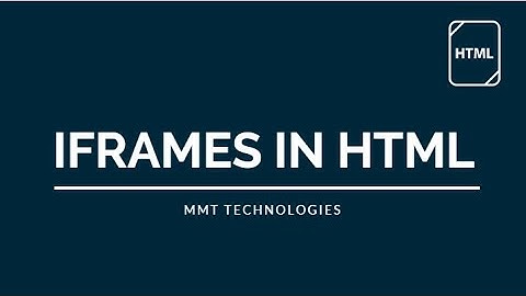 IFrames In HTML | How to embed external video to web page in html