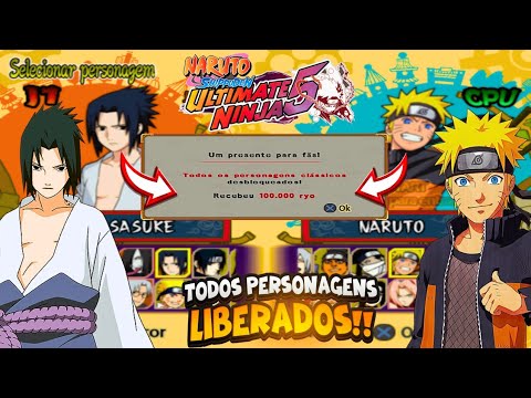 Naruto Shippuden Ultimate Ninja 5 (PS2) - COMO LIBERAR TODOS OS PERSONAGENS  / ALL CHARACTERS PCSX2 