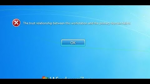 The trust relationship between this workstation and the primary domain failed