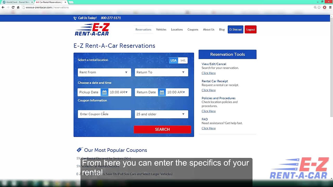 EZ RentACar (How to use your EZ Money) YouTube