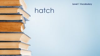 Level 1 Vocabulary - Hatch - Definition \ Meaning