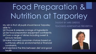 THS Food Preparation & Nutrition Virtual Open Evening