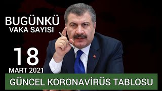 18 Mart 2021 Güncel Koronavirüs Tablosu Bugünkü Vaka Sayısı