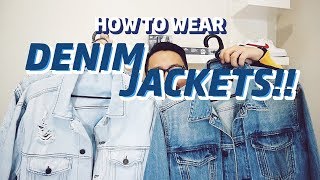 5 OUTFIT PAKAI DENIM JACKET!! KOLEKSI DENIM JACKET GW
