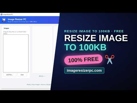 Resize Image to 100kb — Free, No Ads (Windows 10 & 11)