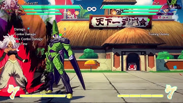 DragonBall FighterZ, Android 21 Corner-to-Corner combo W/Sparking & no Sparking