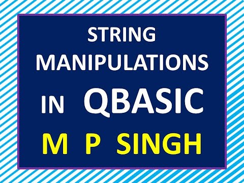 String Manipulations In QBASIC Lesson 72