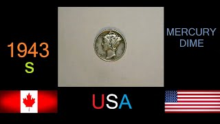 1943  S MERCURY DIME
