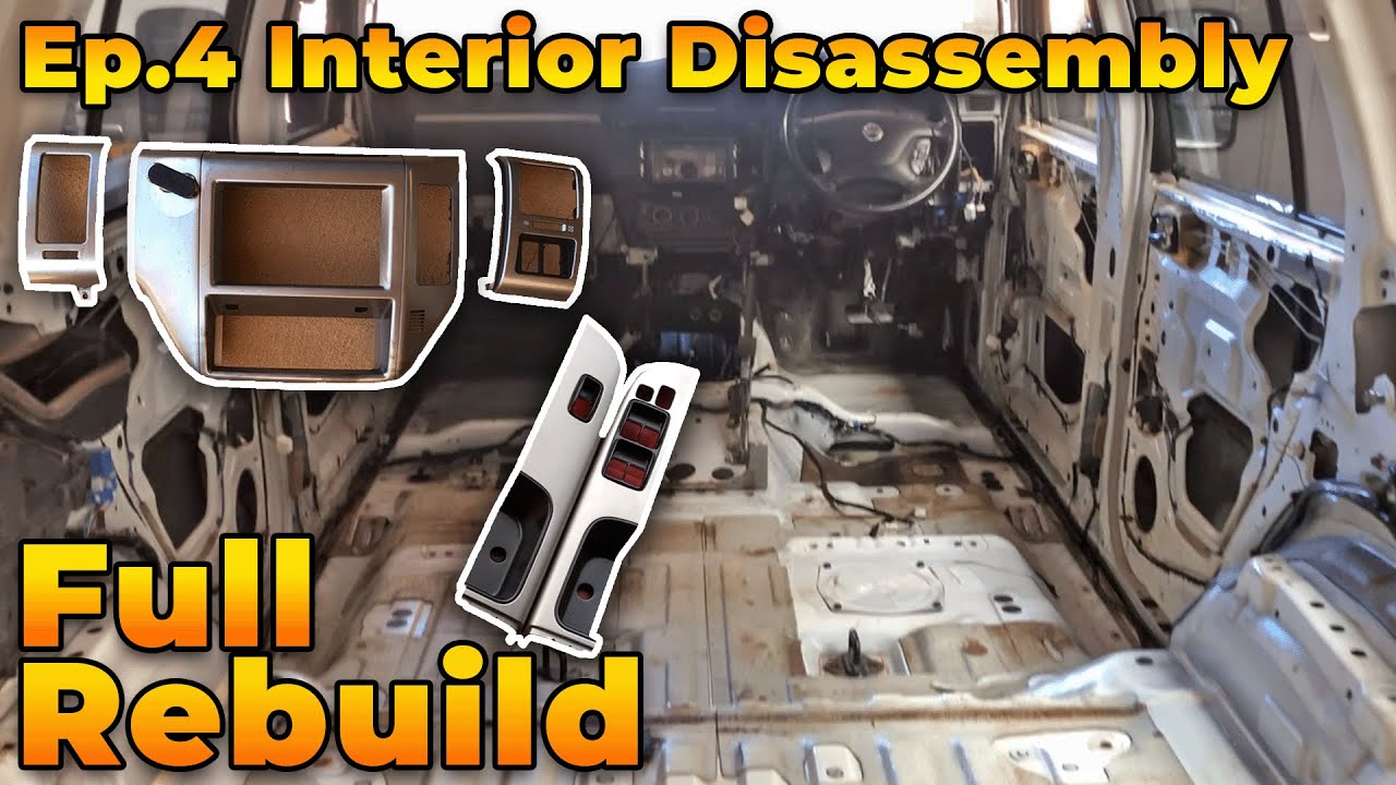 Nissan Patrol Restoration - Ep.4 Interior Disassembly + Cleaning, Prepping & Painting