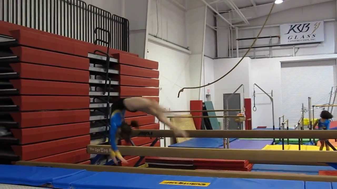 back handsprings on beam YouTube