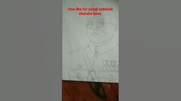 netaji subhash chandra bose drawing @9t2arts64 #shorts #shortvideo #republicday #drawing #viral