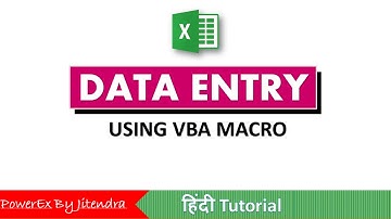 Data Entry using VBA Macro in Excel | Automatic Data Entry Form in Excel