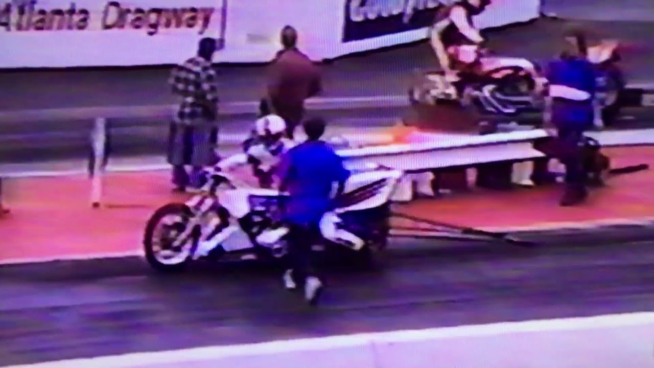 Classic Top Fuel Motorcycle Semifinal Larry McBride Vs John Sands incredible-v-8-corvette-motorcycle-drag-bike-news