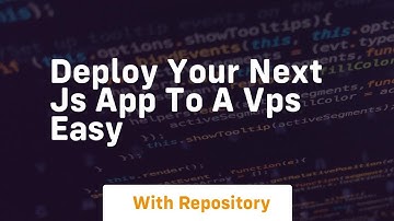 deploy your next js app to a vps easy