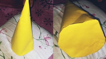 How to make a paper 3D cone//Easy figures  ।origami cone shape (easiest way) । DIY 3D cone