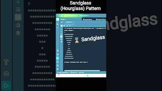 Sandglass (Hourglass) Pattern in Java | LearnWithRehan#coding #javaprogramming #java #pattern #short