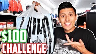 $100 Foot Locker OUTFIT CHALLENGE! OUTLET SHOPPING! screenshot 2