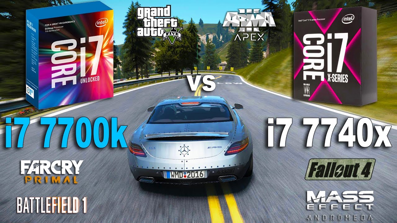 i7 7740x vs i7 7700k Test in 7 Games (GTX 1070) - YouTube