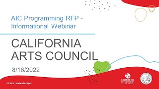 Arts in Corrections Programming 2022-01 RFP Update