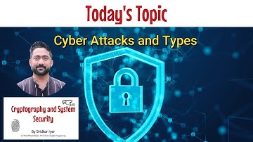 Types of Cyber Attacks | DOS Attack | Phishing | Man in The Middle | Sridhar Iyer