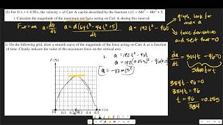 How to Solve the 2023 FRQ #1 set 2, Momentum & Forces (AP Physics C Mechanics): Train for the Test