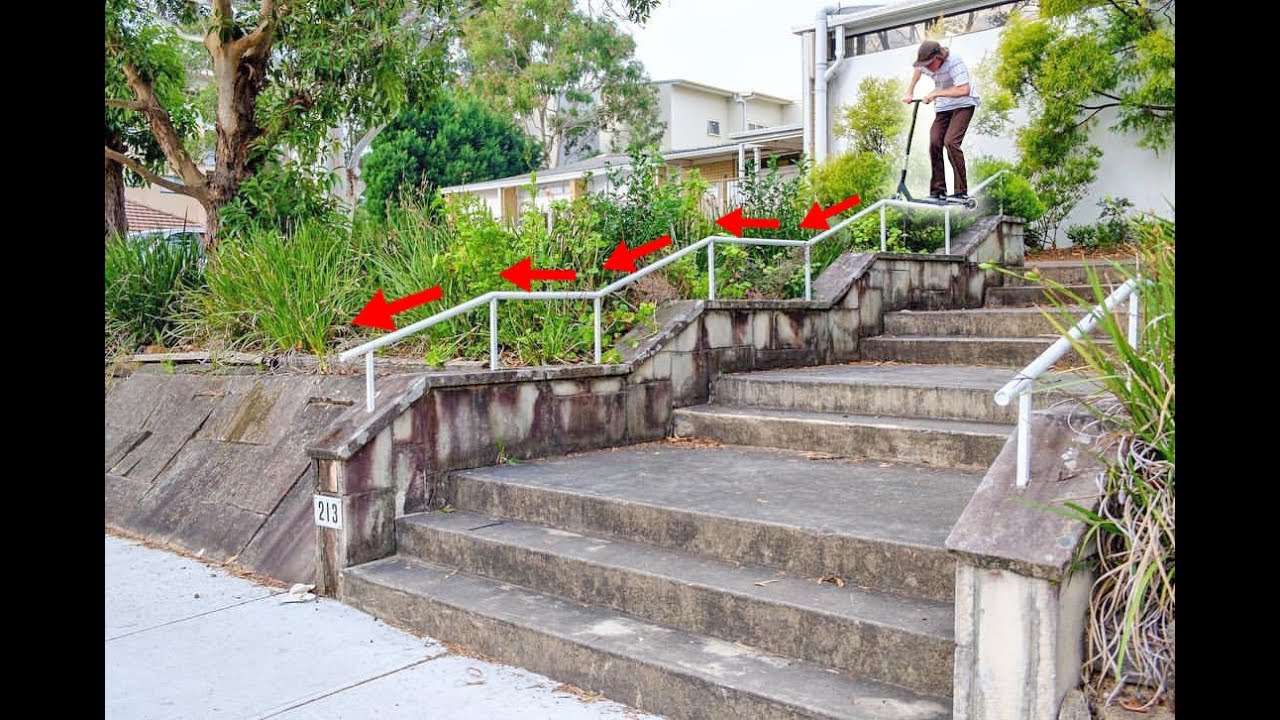 MOST CHALLENGING GRIND RAIL ON SCOOTER! YouTube