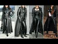 latest and very very stylish long leather power dresses \ #leatherfashion #leatheroutfits