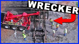 WRECKER Helps Repair Damaged Railcar