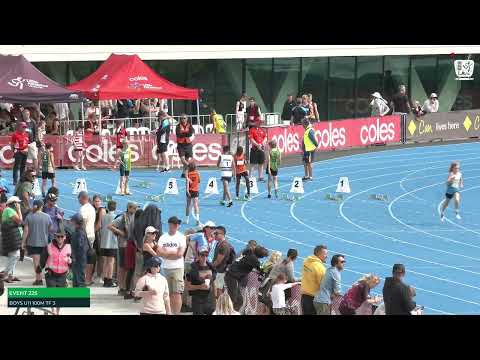 Boys U11 100m Timed Final 3: 2022/23 State Track and Field Championships