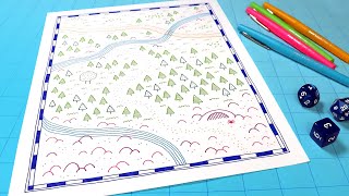 How to Draw a SUPER SIMPLE Fantasy Map for your D&D Game!!! screenshot 2