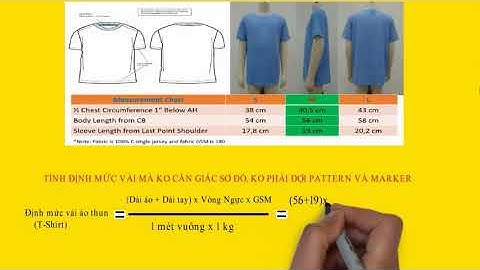 B14: HƯỚNG DẪN TÍNH ĐỊNH MỨC ÁO THUN