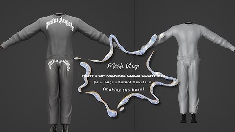 Part 1 Making a Palm Angels Fit for Men in #Blender3d for #Secondlife