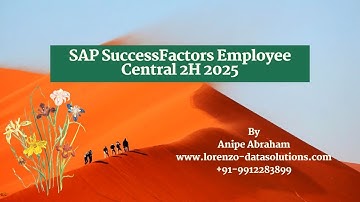 SAP SuccessFactors Employee Central 2H 2025 #SuccessFactors