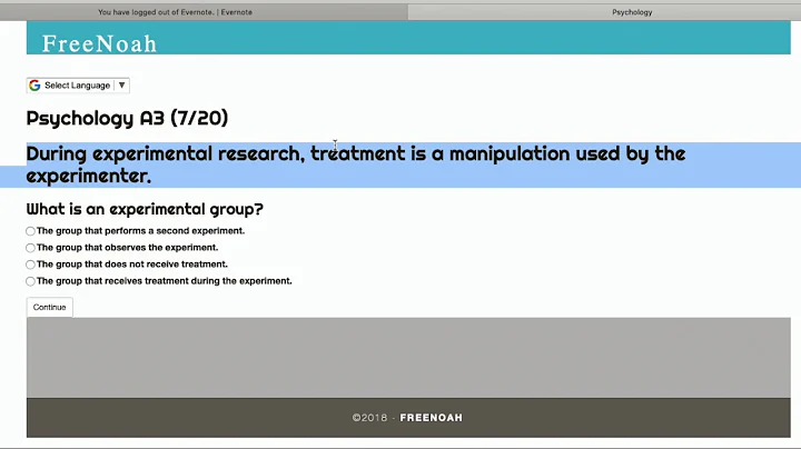 Psychology A3 (6/20) Experimental research