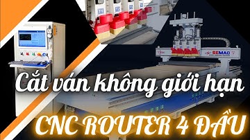 Máy CNC Router 4 Đầu 2 Bàn Siêu Tiết Kiệm Nhân Công SM 1350 TC2/4 | Máy CNC Router | Quốc Duy