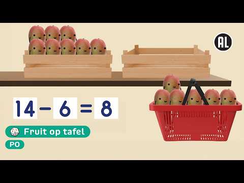 Minsommen tot en met vijftien | groep 3-5 | Fruit op tafel | Schooltv