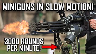 M134 Miniguns vs High-Speed Camera! - Ballistic High-Speed