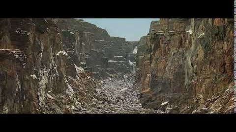 Unreal Engine canyon riverbed environment