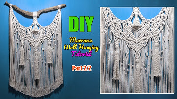 DIY Large Macrame Wall Hanging | DIY Macrame Free Pattern Design & Tutorial by LIT decor (Part 2/2)