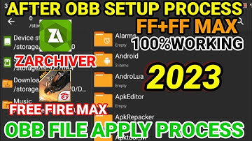 FF max How to apply obb file||Free fire obb file kese setup kare Zarchiver