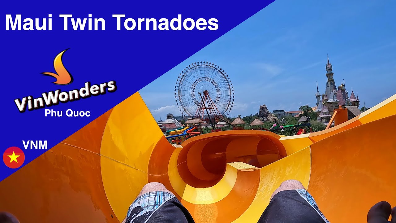 Maui Twin Tornadoes VinWonders Phu Quoc | Onride Waterslide Waterpark POV