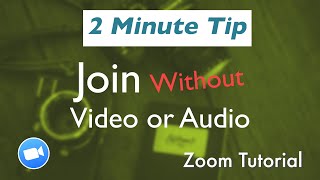 In this 2-minute zoom tutorial, you'll learn how to join a meeting
without video. also, audio.check out my tutor...