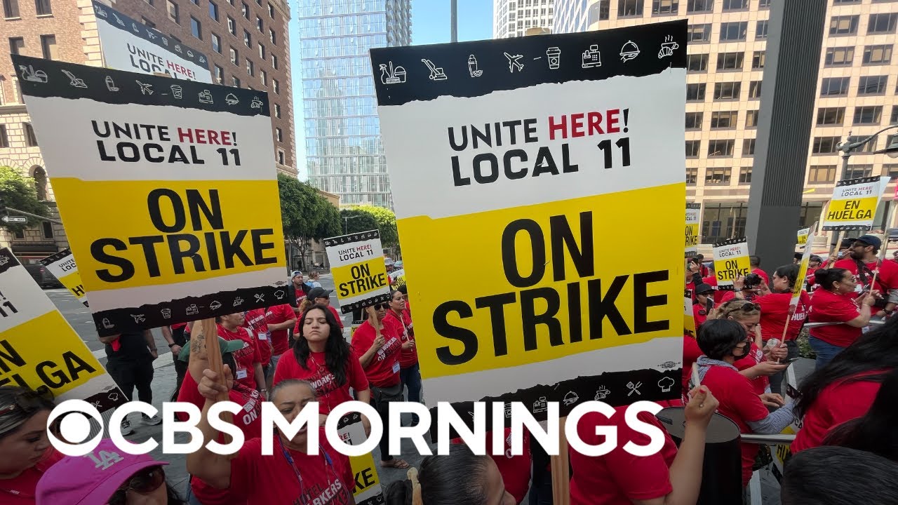 Thousands of hospitality workers strike in Southern California