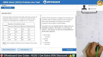🎯 Oliveboard IBPS Clerk live mock test📚✍️7Aug | क्या Level है🤯 | How to Attempt Mock #ibpsclerk2023