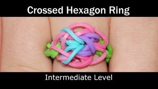 Rainbow Loom® Crossed Hexagon Ring Rainbow Loom® Crossed Hexagon Ring