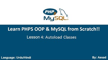 PHP OOP & MySQLi Lesson 4: Autoloading Classes  (Urdu/Hindi)